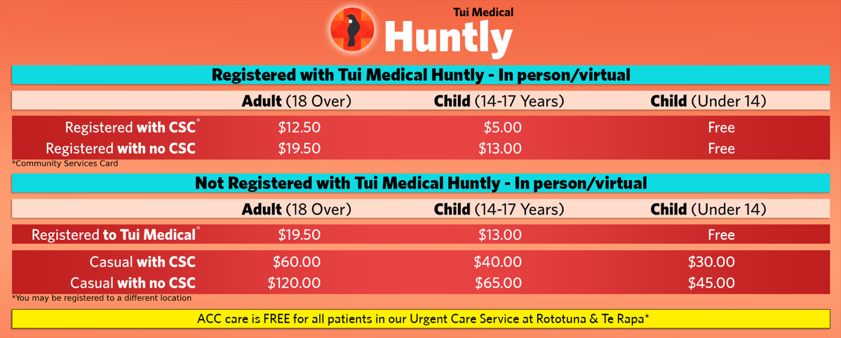 Huntly fees
